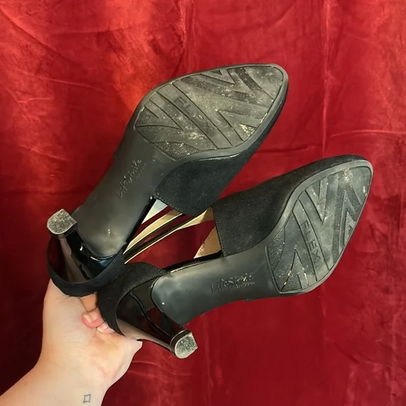 Life Stride Black Retro Heels 7.5 Wide - Picture 5 of 6